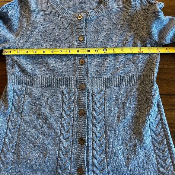 Sundance Cobalt Blue Wool Alpaca Lightweight Cardigan Sweater Medium Petite - Picture 5 of 7